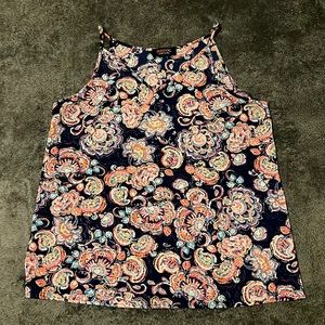 Renee C Aimo floral patterned v-neck tank blouse
